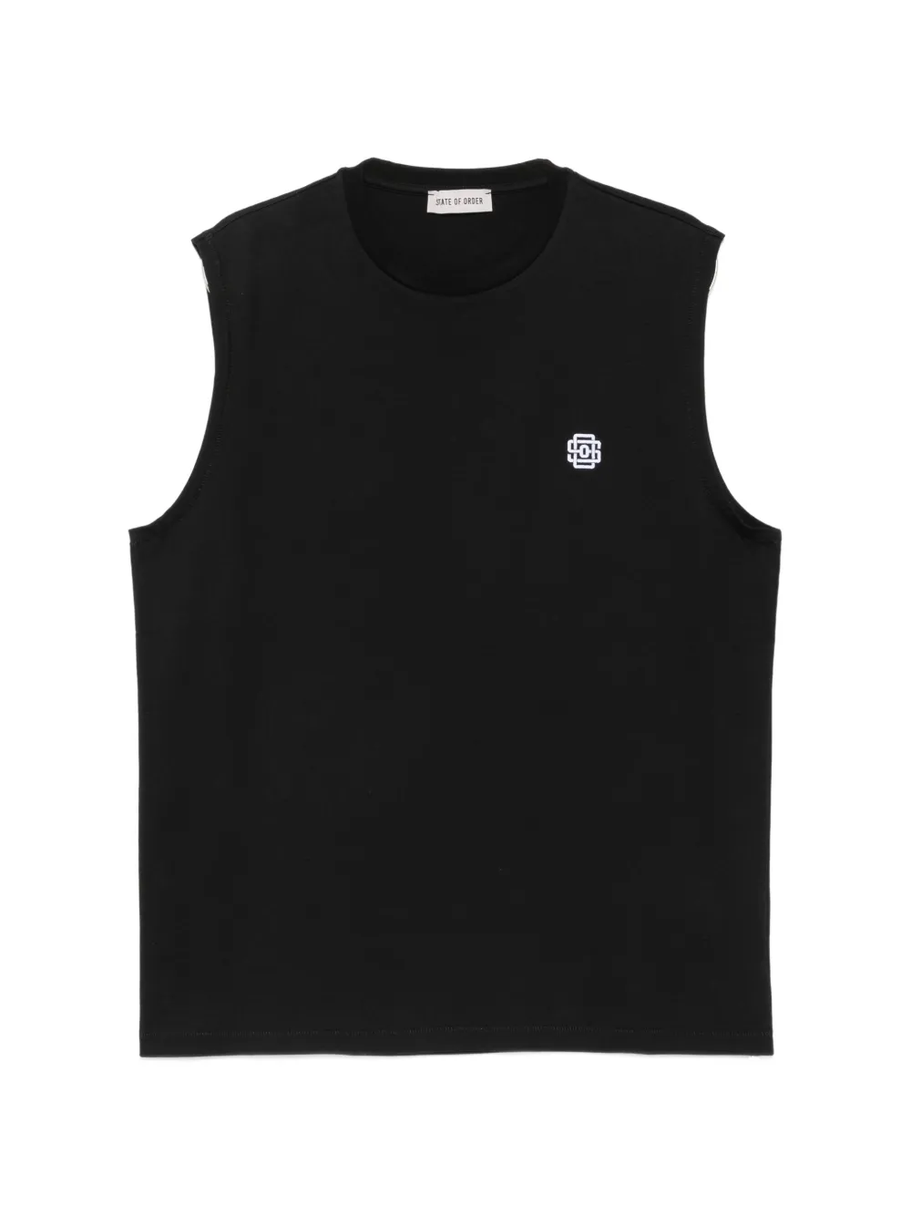 STATE OF ORDER Indian Team logo-embroidered sleeveless vest - Nero