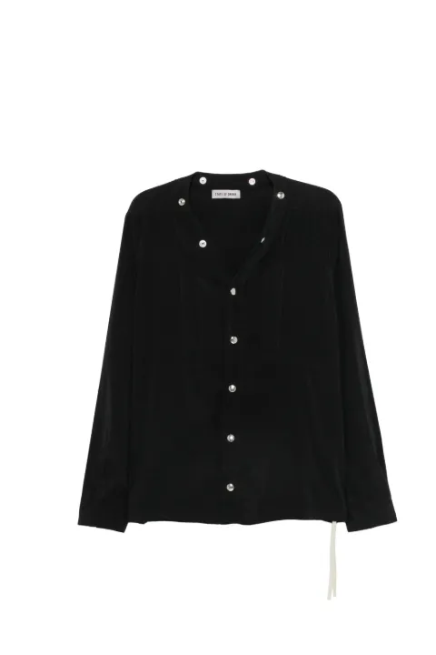 STATE OF ORDER button-up collarless jacket