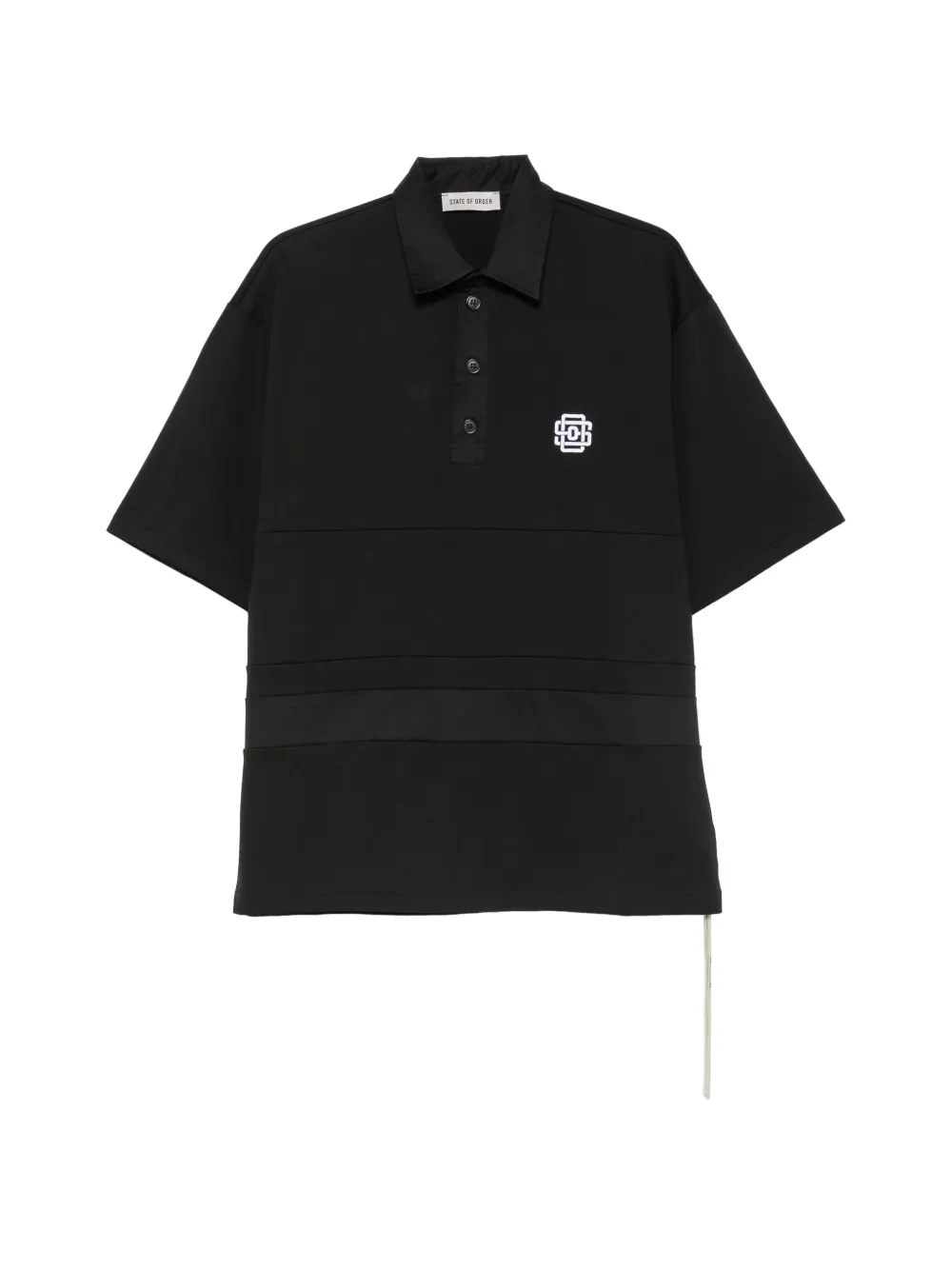 STATE OF ORDER logo-embroidered polo shirt - Nero