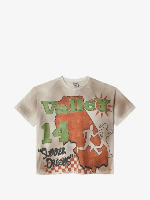 Vale Running Club graphic-print distressed T-shirt