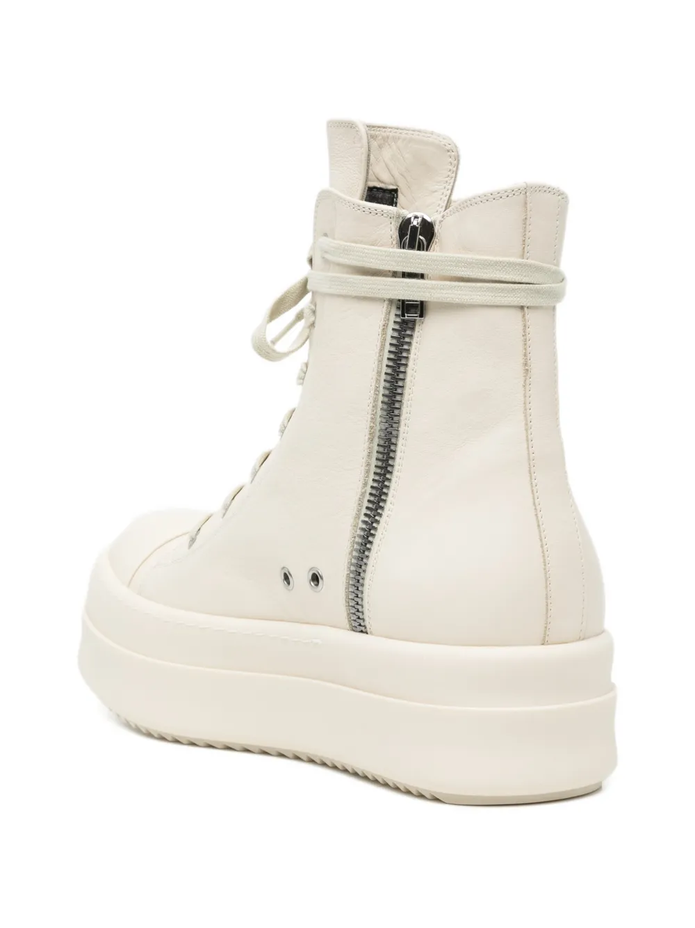 Rick Owens lace-up platform sneakers Wit