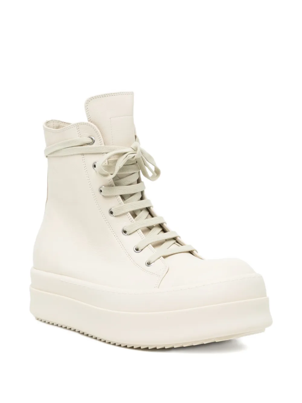 Rick Owens lace-up platform sneakers Wit