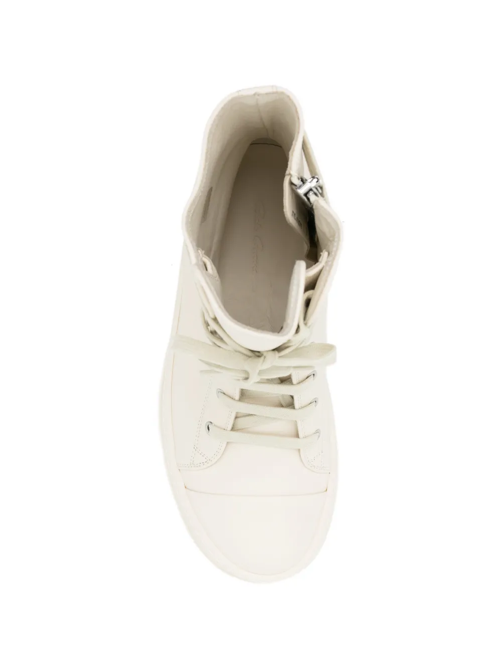 Rick Owens lace-up platform sneakers Wit