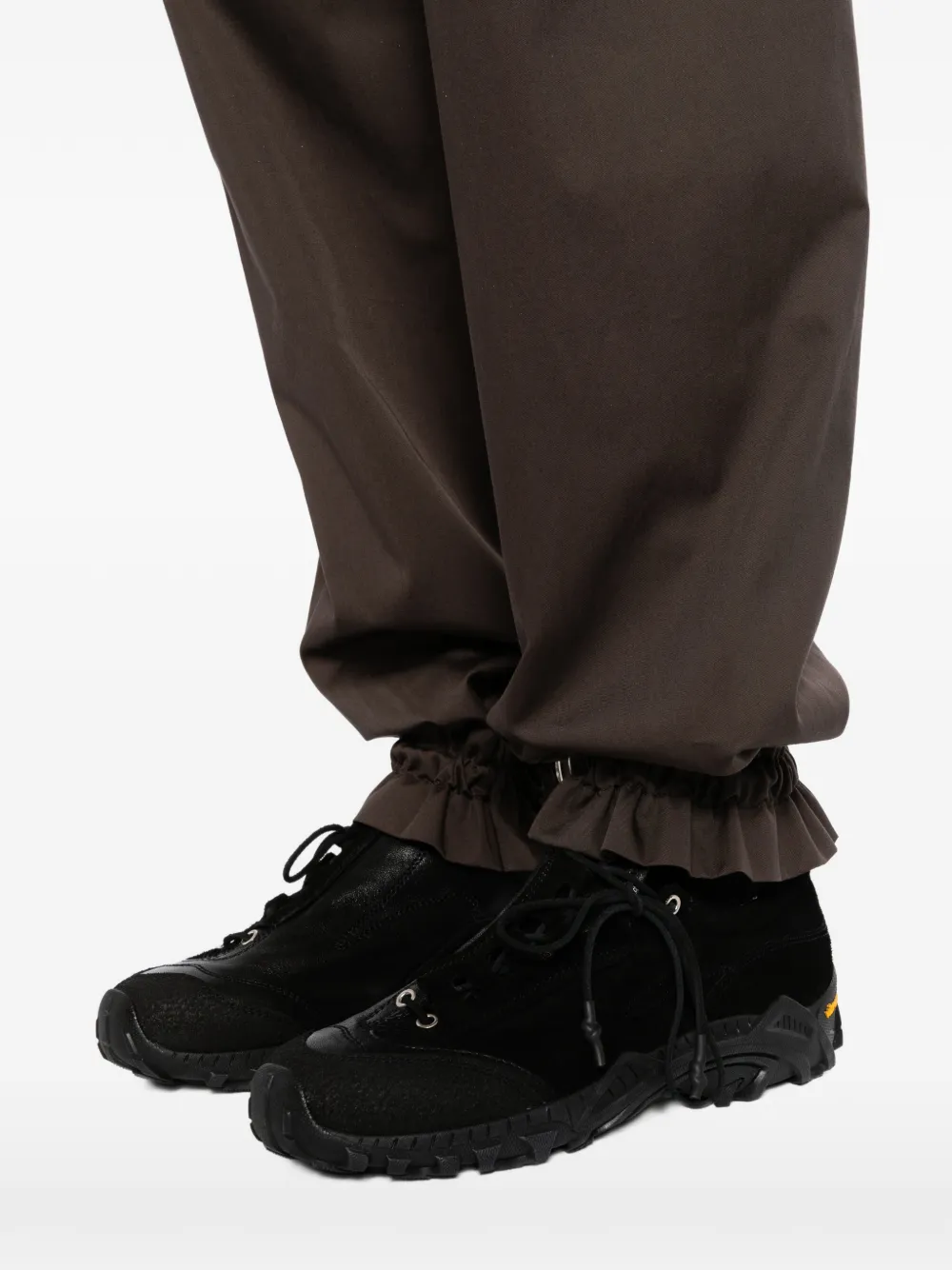 Kiko Kostadinov Broek met gespdetail en ruches Grijs