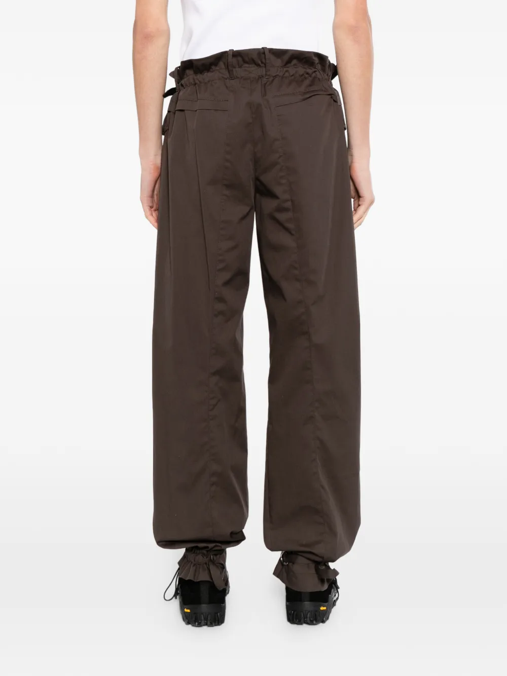 Kiko Kostadinov Broek met gespdetail en ruches Grijs