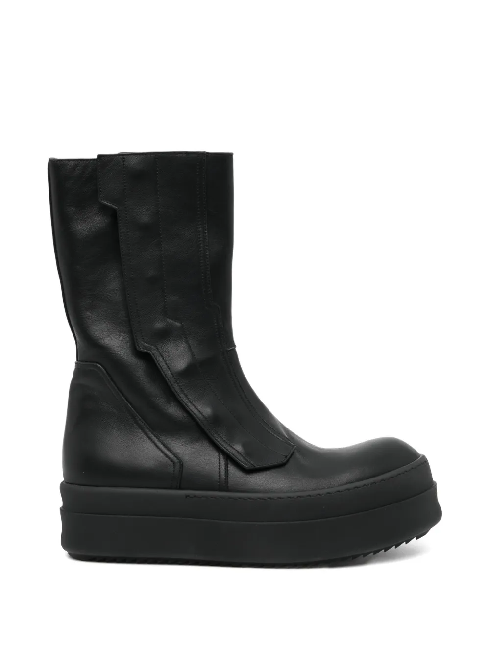 Rick Owens panelled leather boots - Schwarz