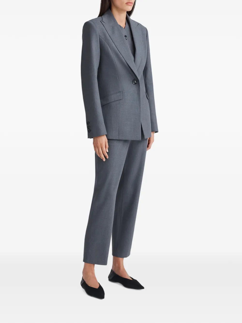 Anna Quan Willow blazer met enkele rij knopen Grijs