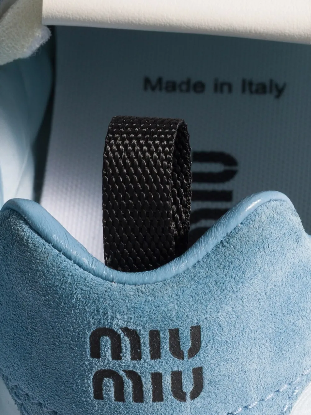 Miu Tyre technische stoffen en suède sneakers Blauw
