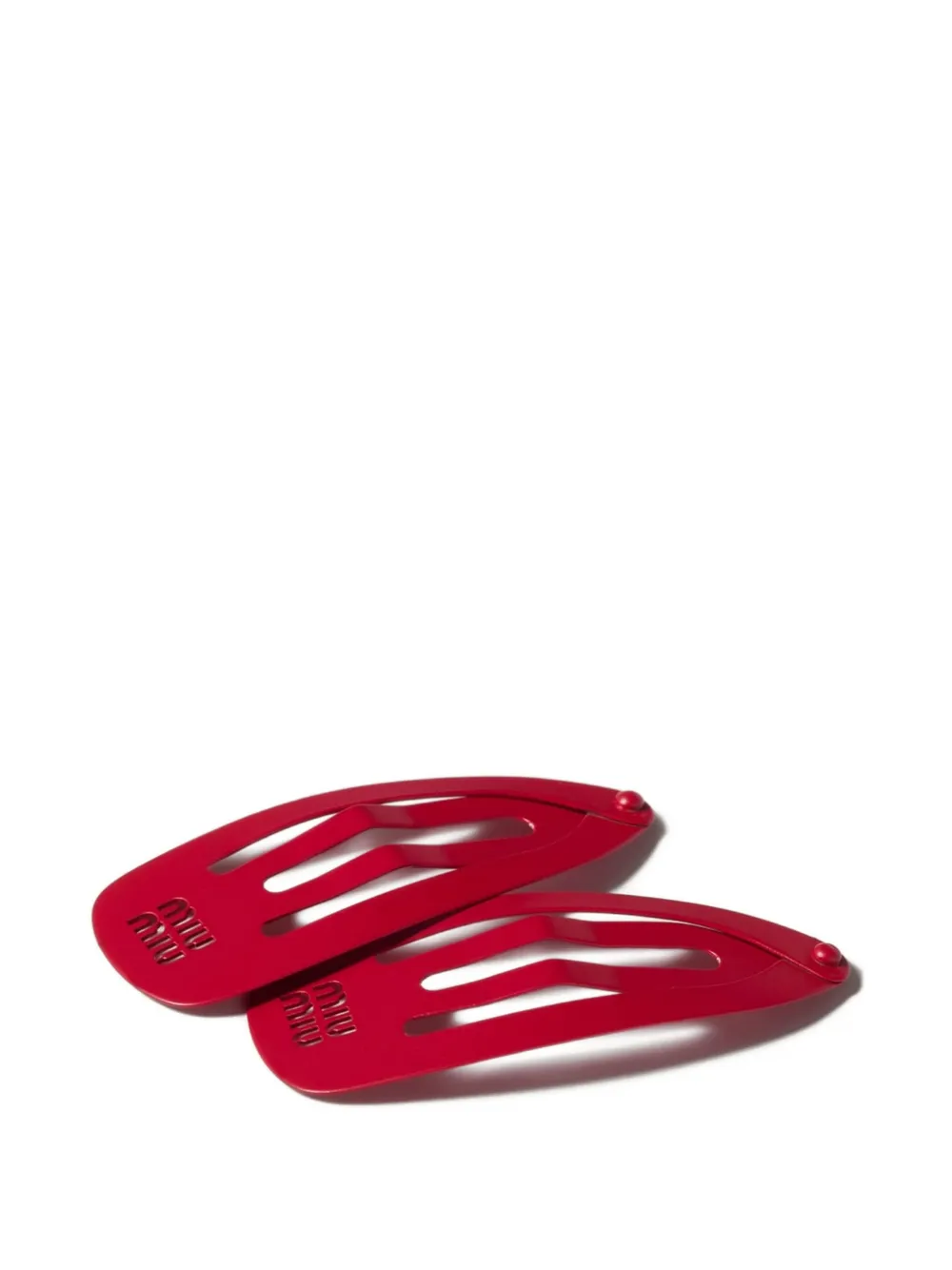 Miu Miu metal hair clips - Rosso