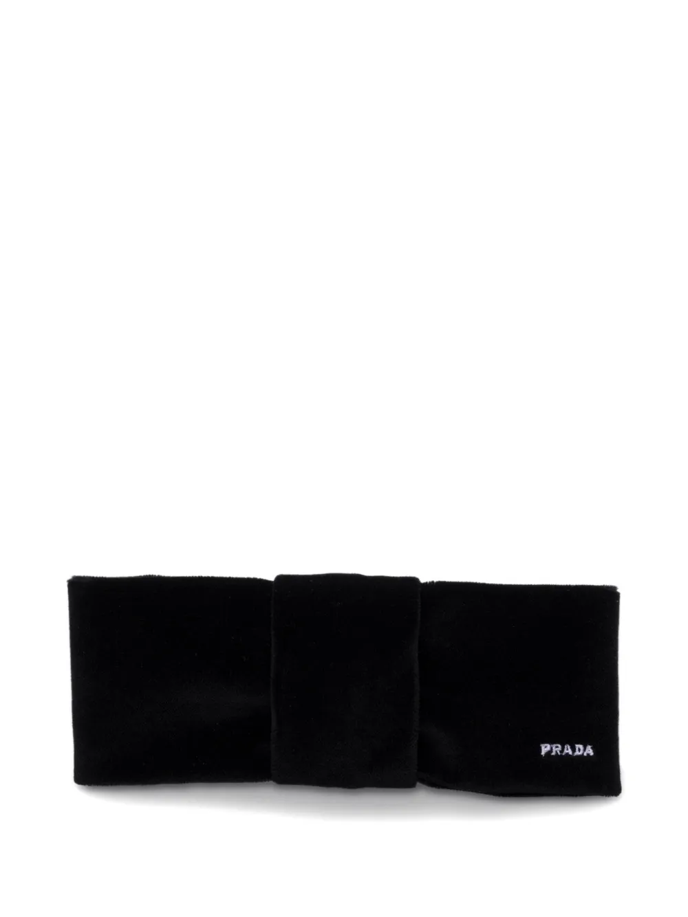 Prada Velvet Hair Clip In Black