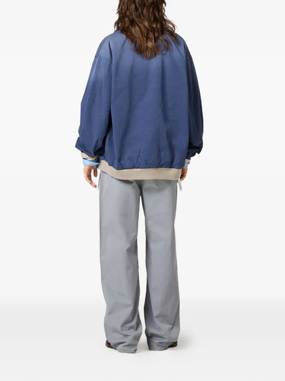 Miu Twill broek met geverfd effect Grijs
