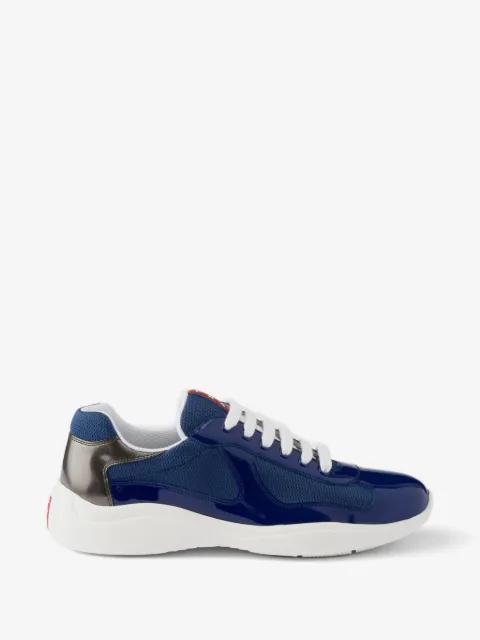 Prada patent-leather and technical-fabric America's Cup sneakers