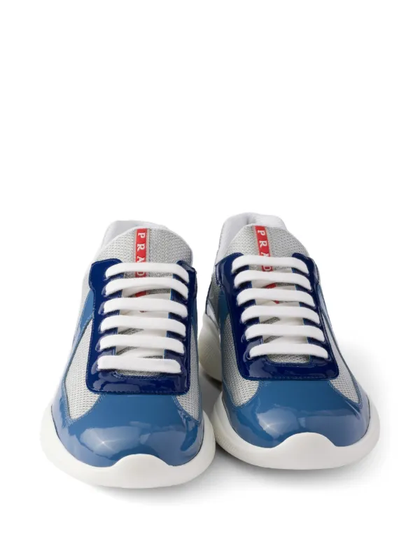 Prada patent-leather And technical-fabric America's Cup Sneakers