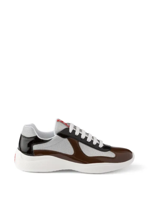 Prada patent-leather and technical-fabric America's Cup sneakers