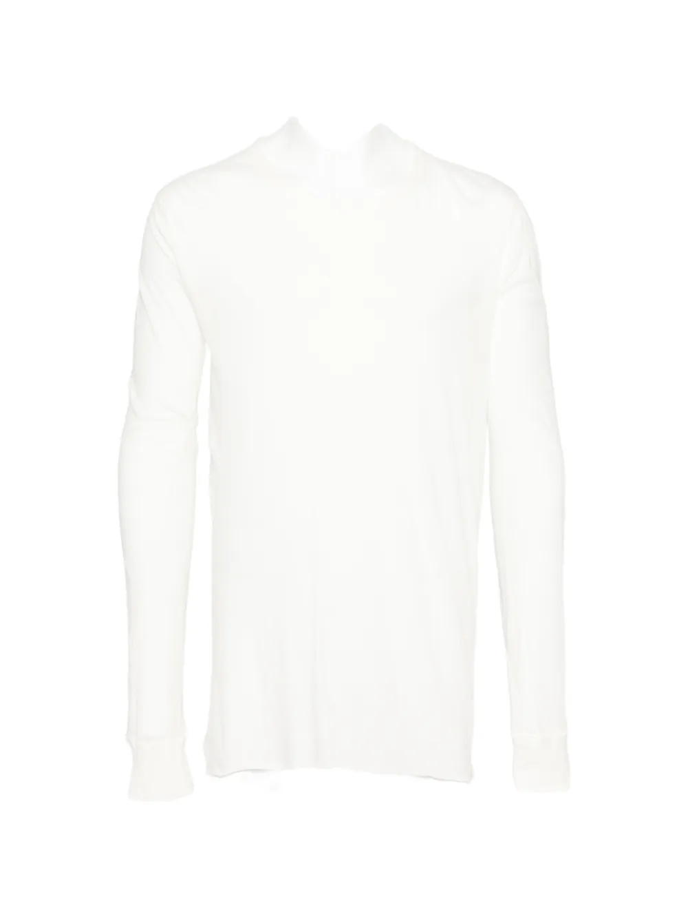 Rick Owens raw-edge long-sleeve T-shirt - Weiß