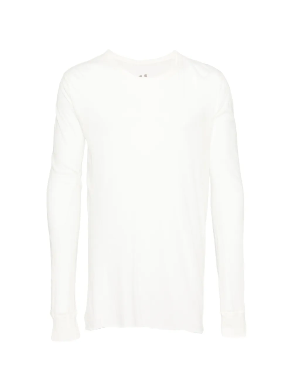 Rick Owens raw-edge long-sleeve T-shirt - Bianco