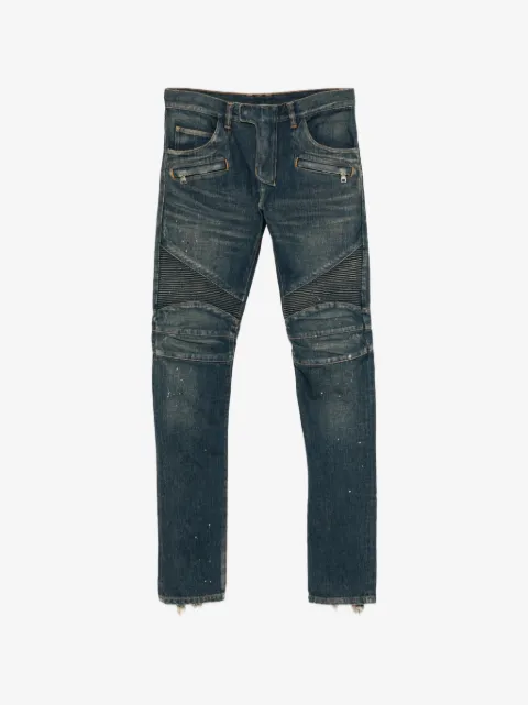 Balmain Biker distressed jeans