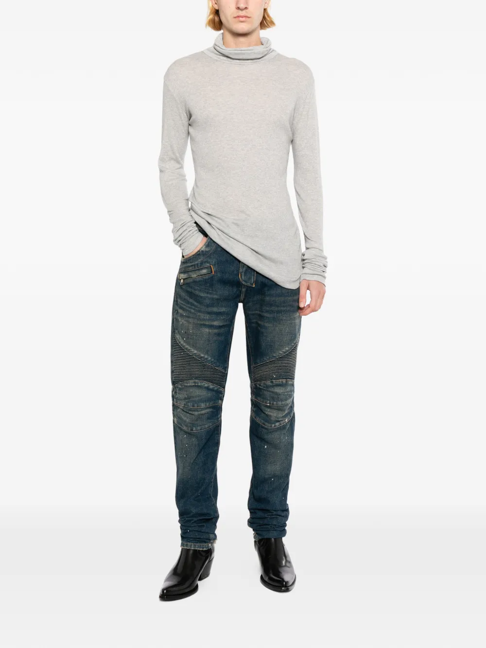 Balmain Coltrui met lange mouwen Grijs