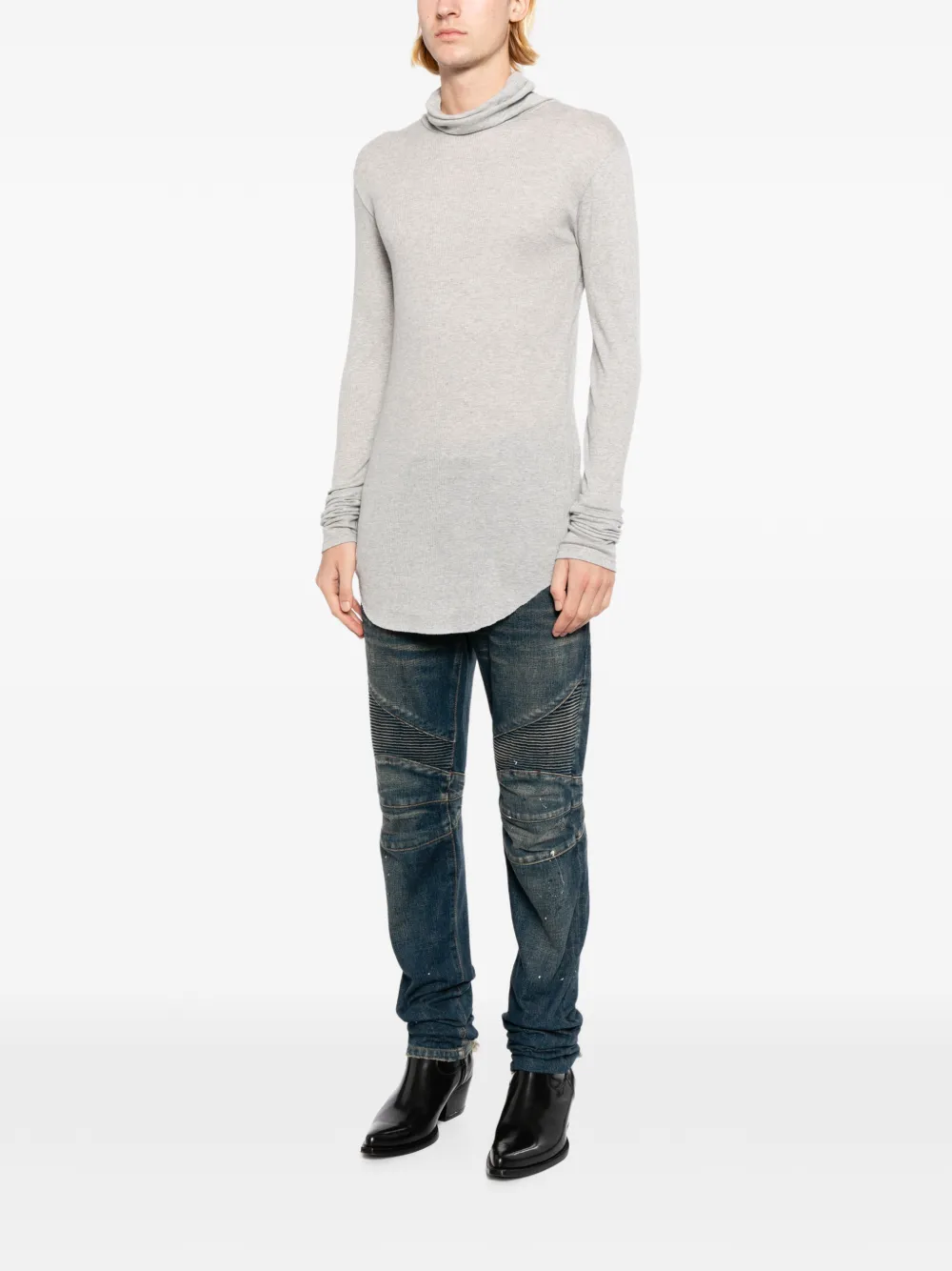 Balmain Coltrui met lange mouwen Grijs
