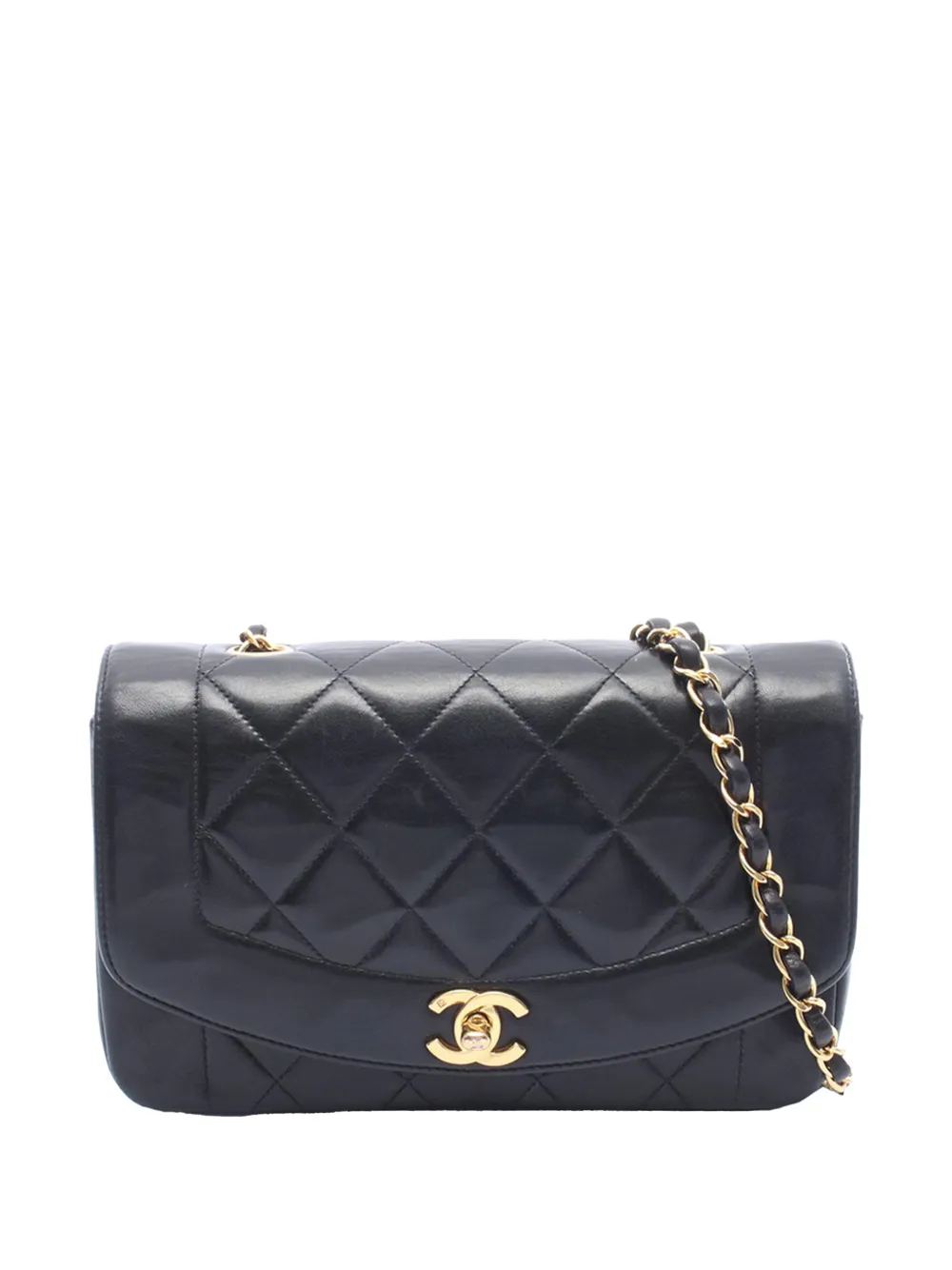 CHANEL Pre-Owned 1994-1996 Small Lambskin Diana Flap crossbody bag - Nero