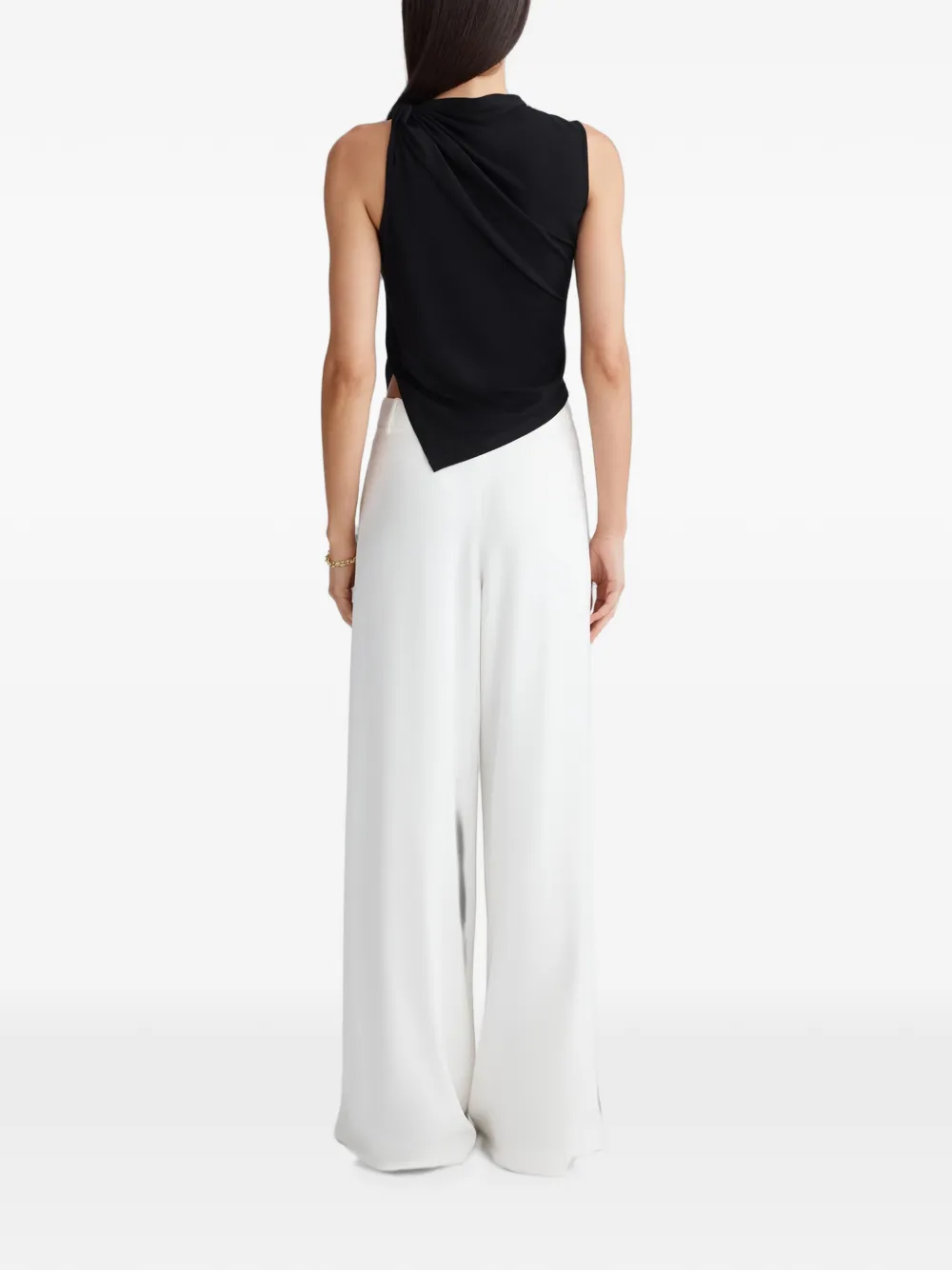 Anna Quan Celia gedrapeerde top Zwart