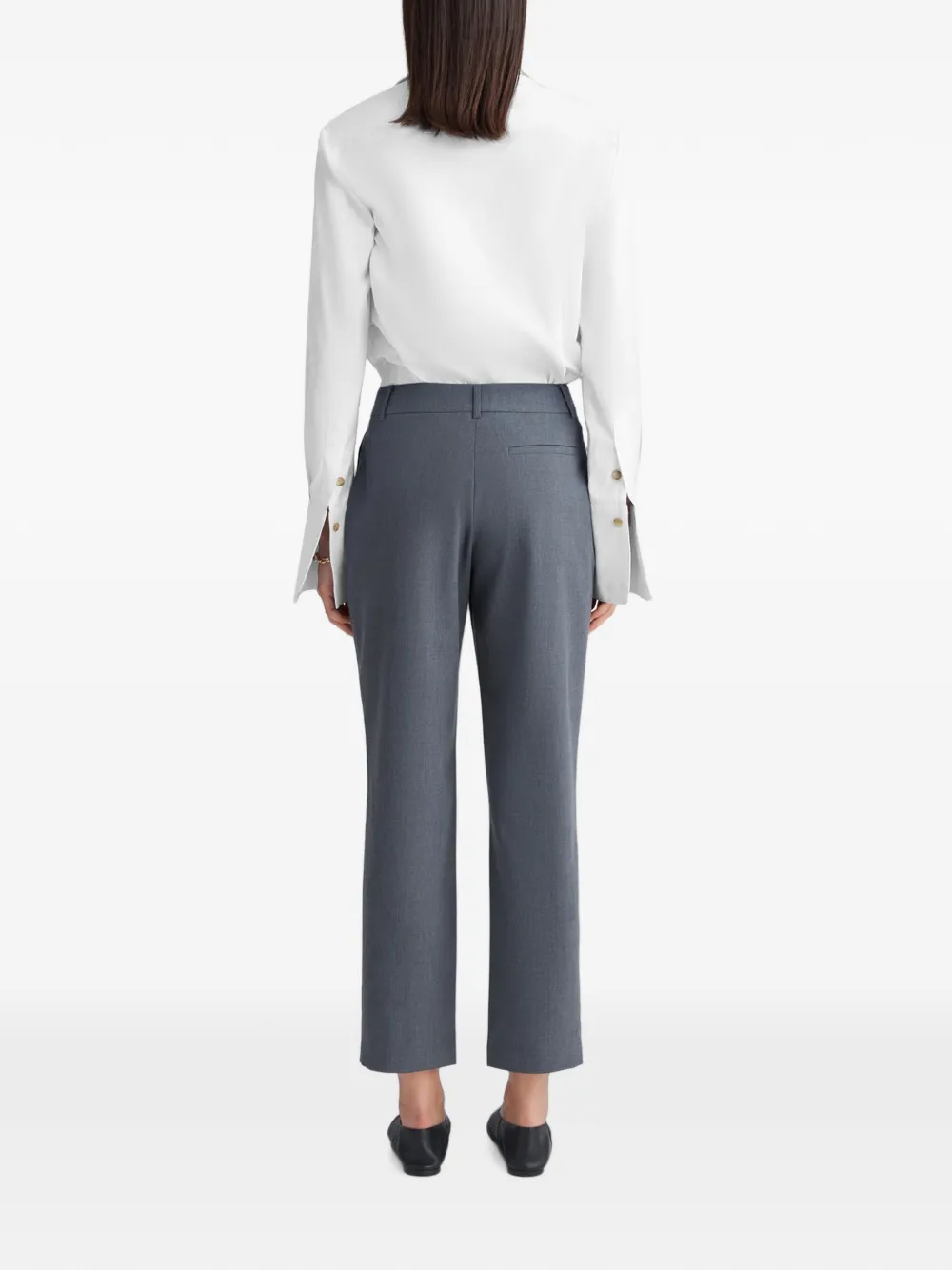 Anna Quan Juliette Button-detail Trousers in Grey, view 4