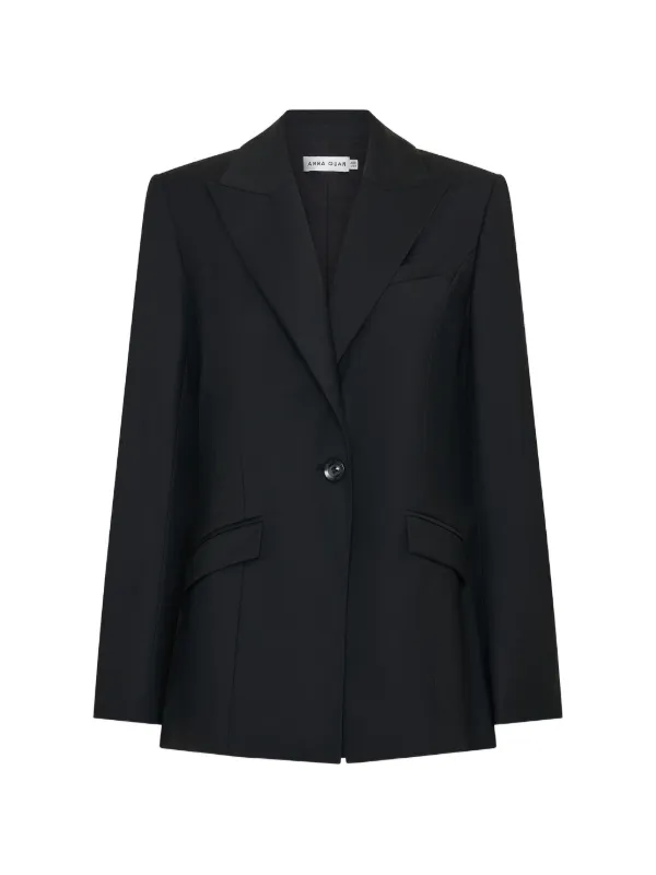 Anna Quan Archie Single-breasted Blazer in Black