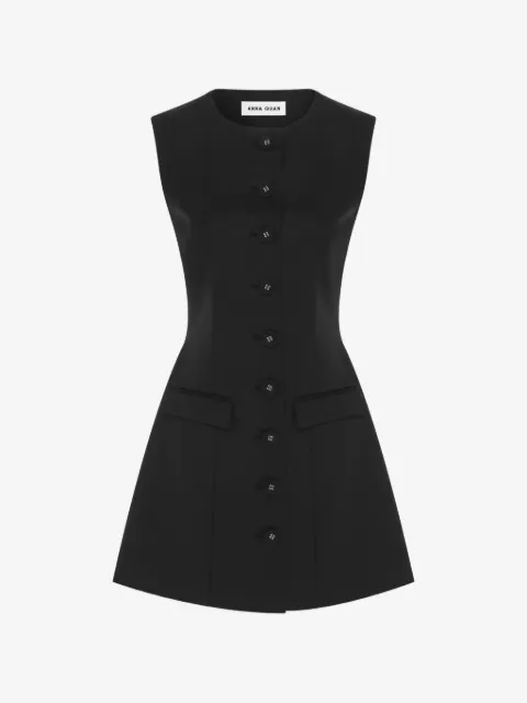 Anna Quan Sofia button-front mini dress