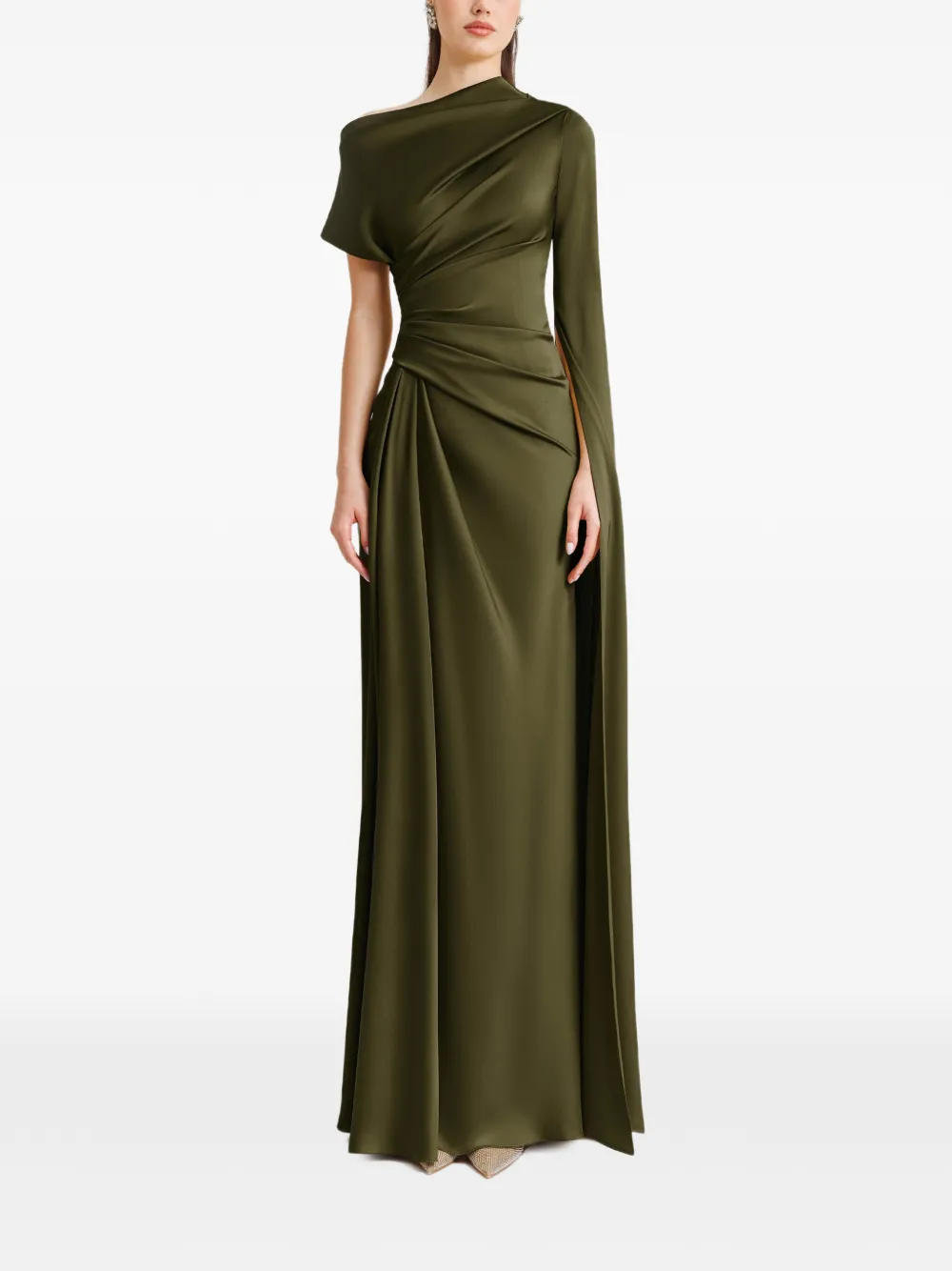 Gemy Maalouf Kleid mit asymmetrischem Ausschnitt - Grün
