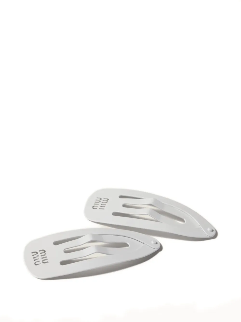 Miu Miu metal hair clips - Argento