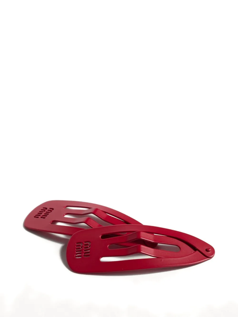 Miu Miu metal hair clips - Rosso
