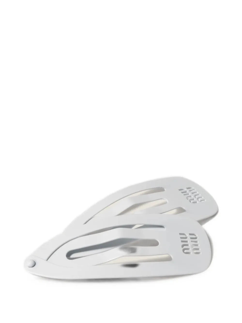 Miu Miu metal hair clips - Bianco