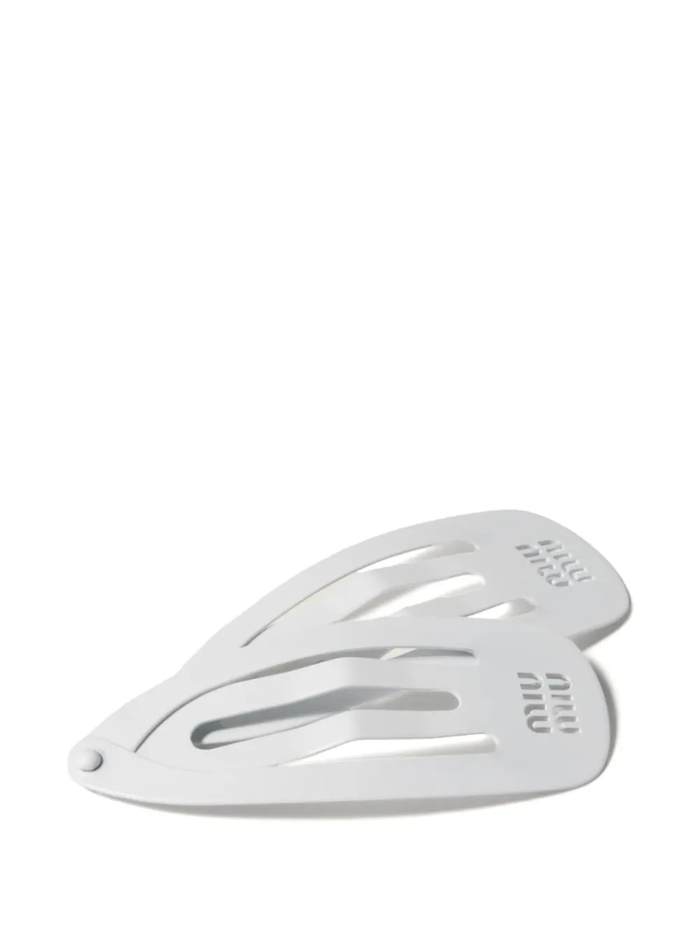 Miu Miu metal hair clips - Bianco