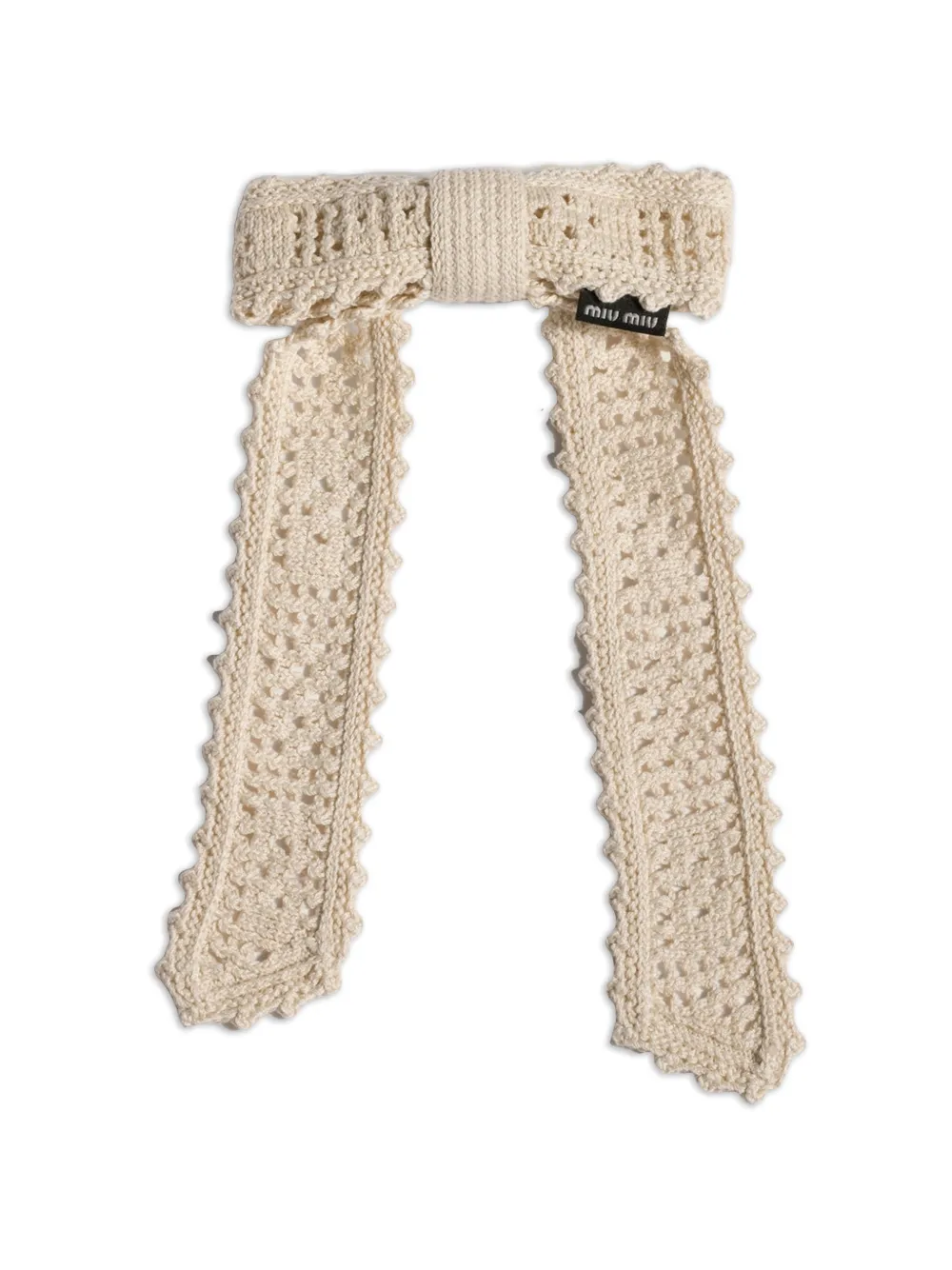 Miu Miu cotton hair clip - Toni neutri