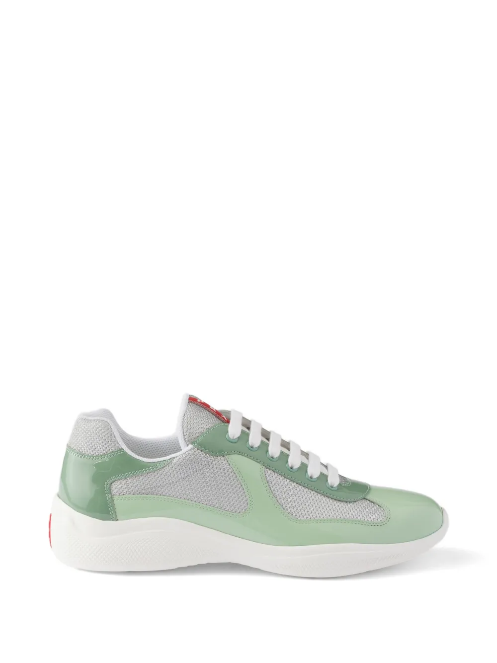 Prada Sneakers America's Cup in pelle verniciata e tessuto tecnico - Verde