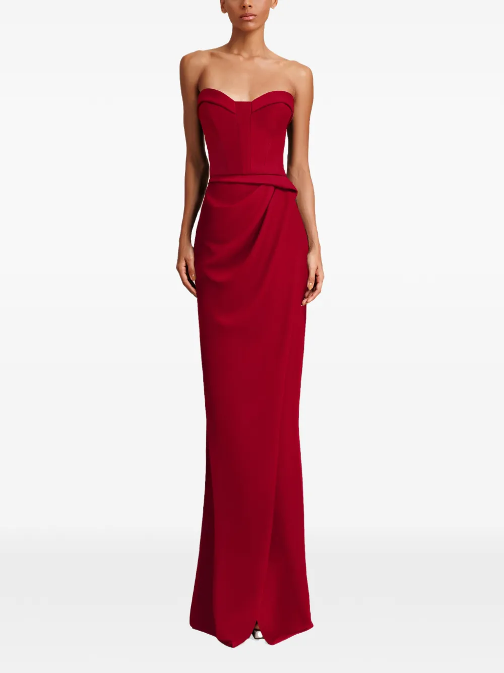 Gemy Maalouf Strapless maxi-jurk Rood