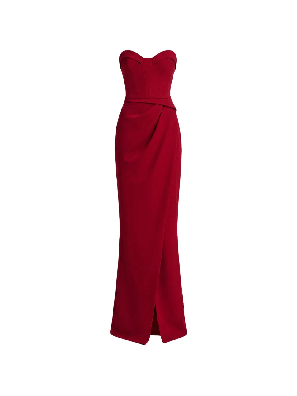 Gemy Maalouf Strapless Maxi Dress In Red