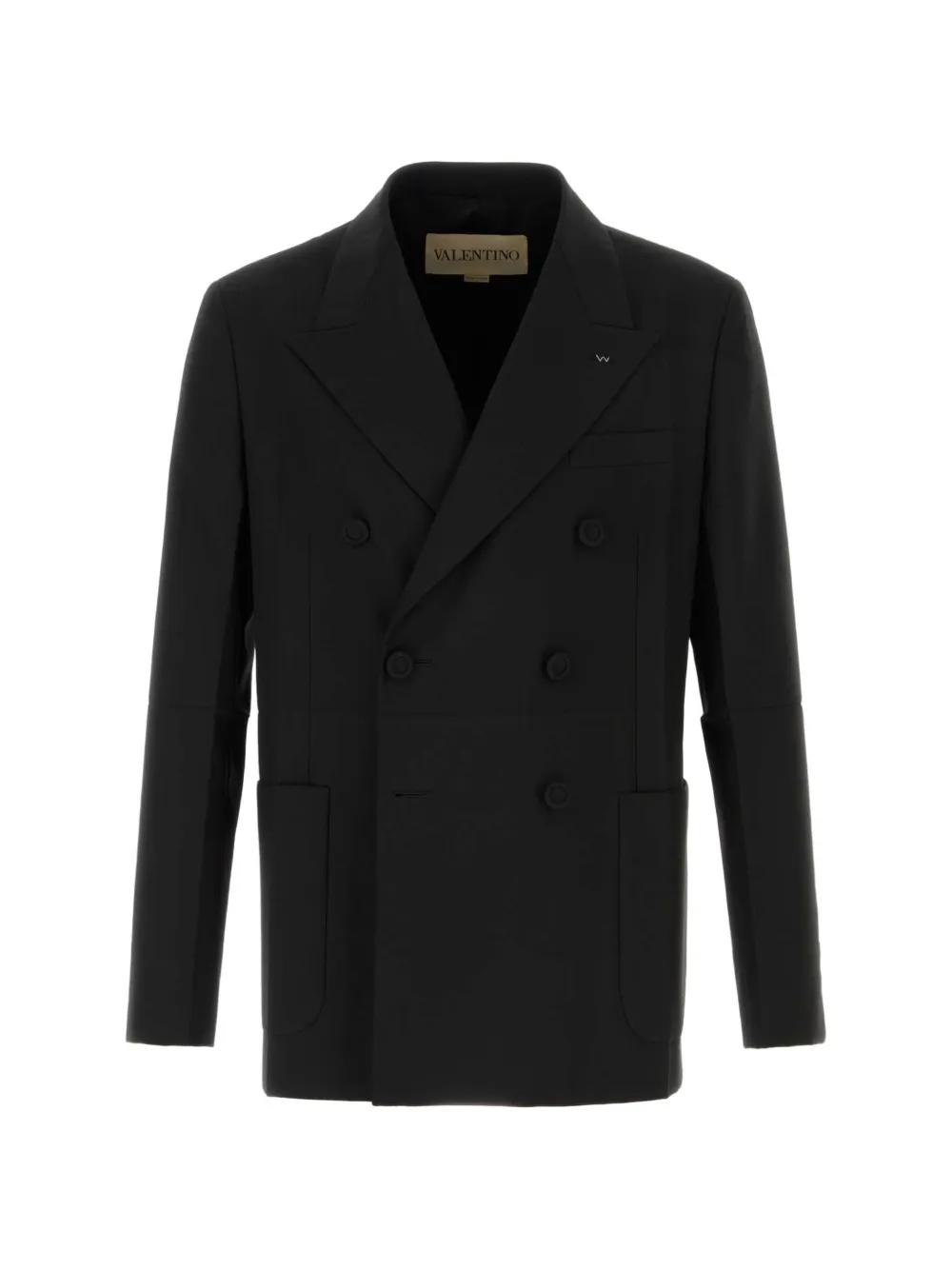 Valentino Garavani double-breasted wool blazer - Nero