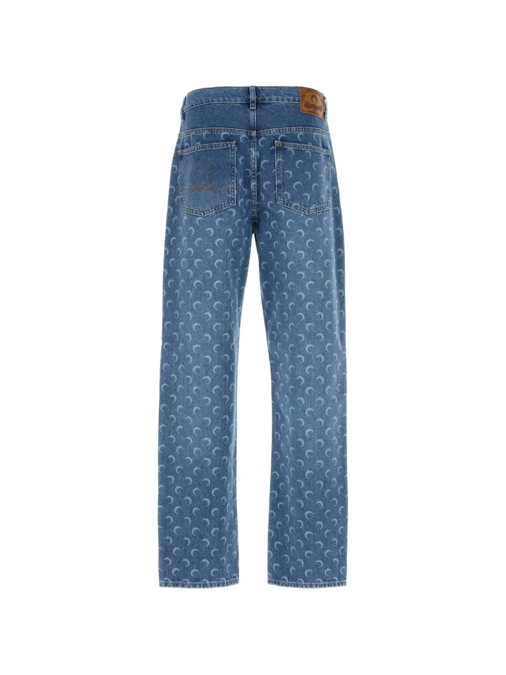 Marine Serre Jeans met knoopsluiting Blauw