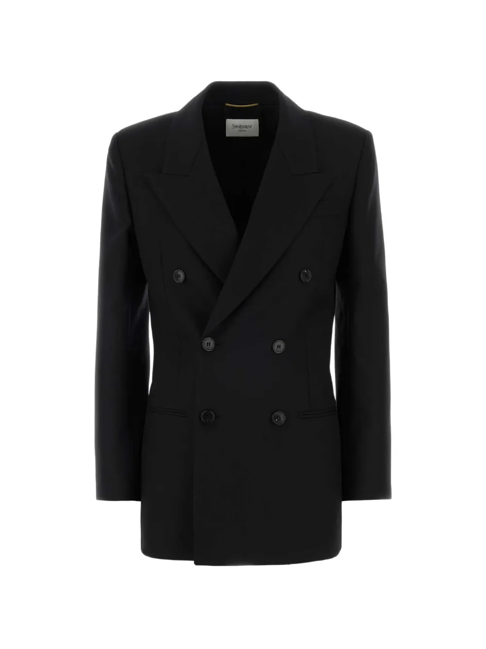 Saint Laurent double-breasted wool blazer - Schwarz