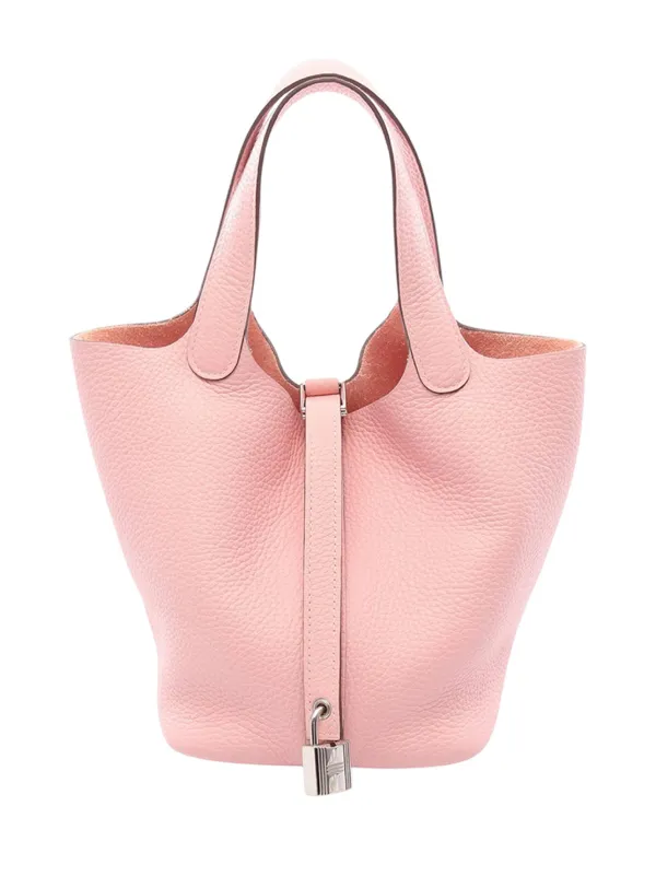 Hermès Pre-owned 2023 Clemence Picotin Lock 18 Handbag in Pink