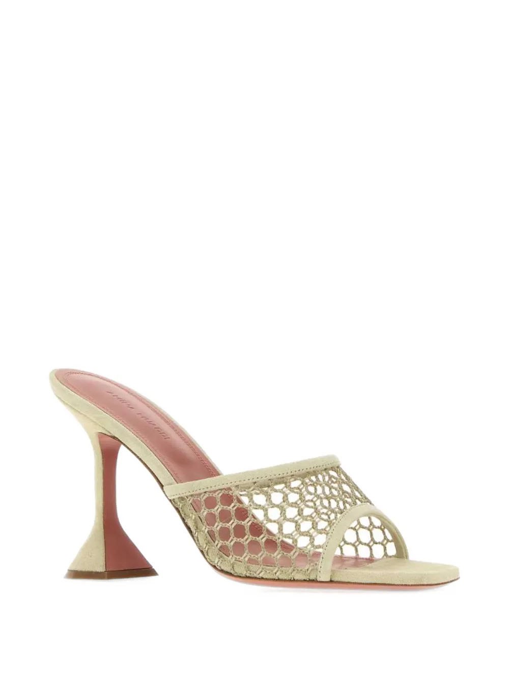 Amina Muaddi Lupita Net mules Beige