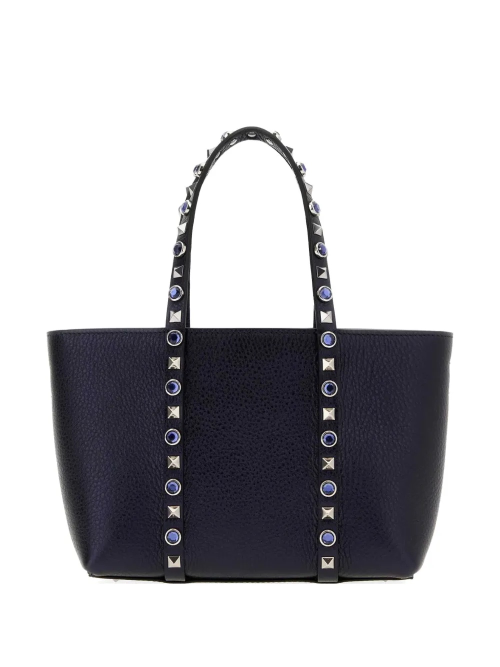 Valentino Garavani Rockstud crystal-embellished shoulder bag - Blu