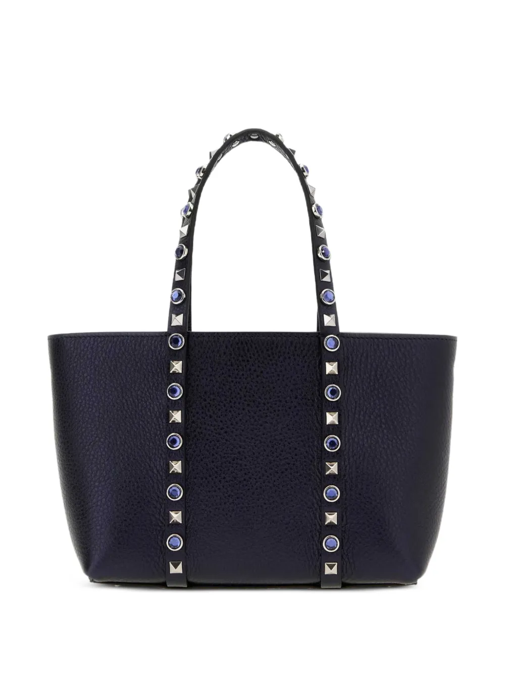 Valentino Garavani Rockstud crystal-embellished shoulder bag - Blue