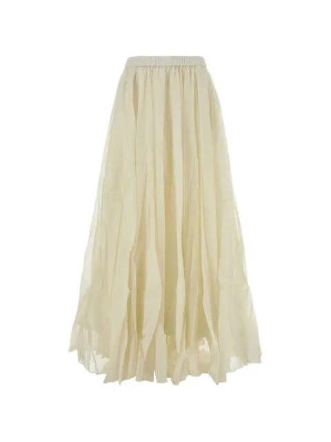 Co pleated-detail elasticated-waist skirt