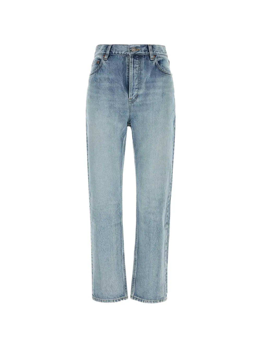 Saint Laurent 90's high-rise cropped slim jeans - Blau