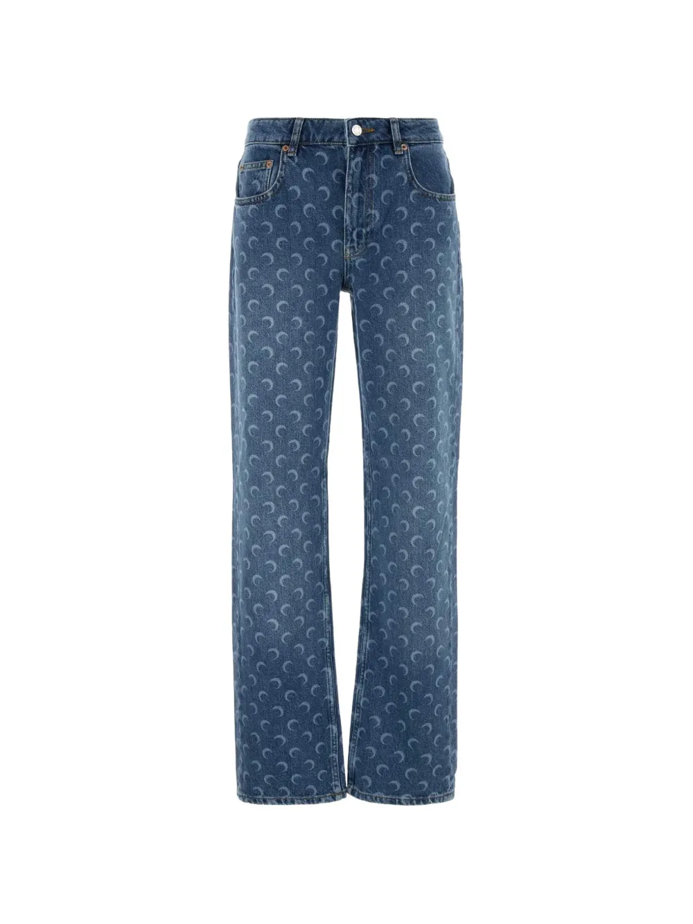 Marine Serre Moon-print jeans - Blu