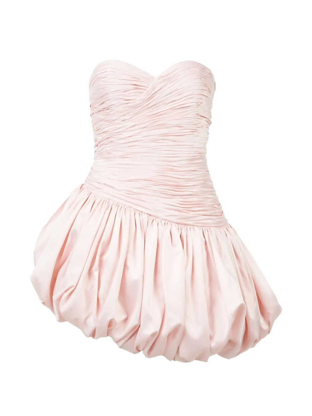 Stolen Stores ruched-bodice bubble-hem dress - Pink