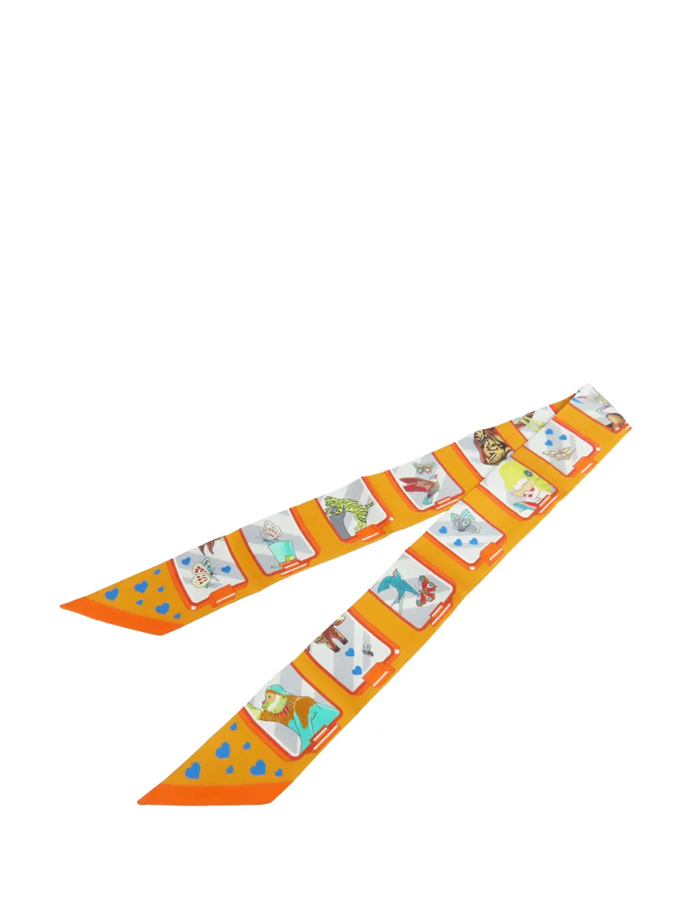 Hermès Pre-Owned 20th Century Story Silk Twilly Scarf scarves - Orange