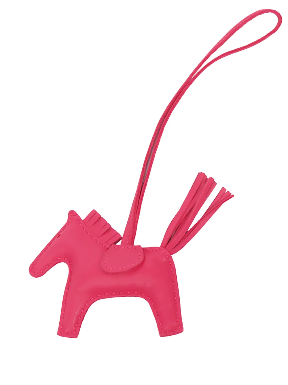 Hermès Pre-Owned 2000-2026 Milo Lambskin GriGri Rodeo Bag Charm PM key chain - Rosa